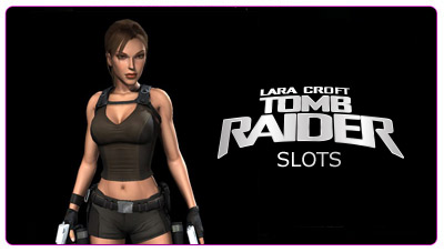 The sexy Lara Craft in her very own slot game..