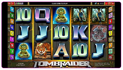 Tomb Raider Slot Screenshot.