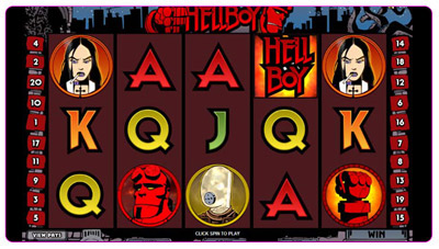 Hellboy slots screen shot.